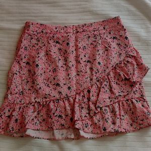 Pink floral skirt